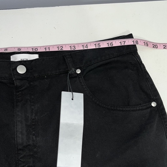 NWOT KOTN Black Jeans Straight Leg High Rise - Picture 8 of 11